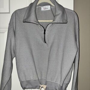Varley x Barry's Gray Textured Pullover Sz M